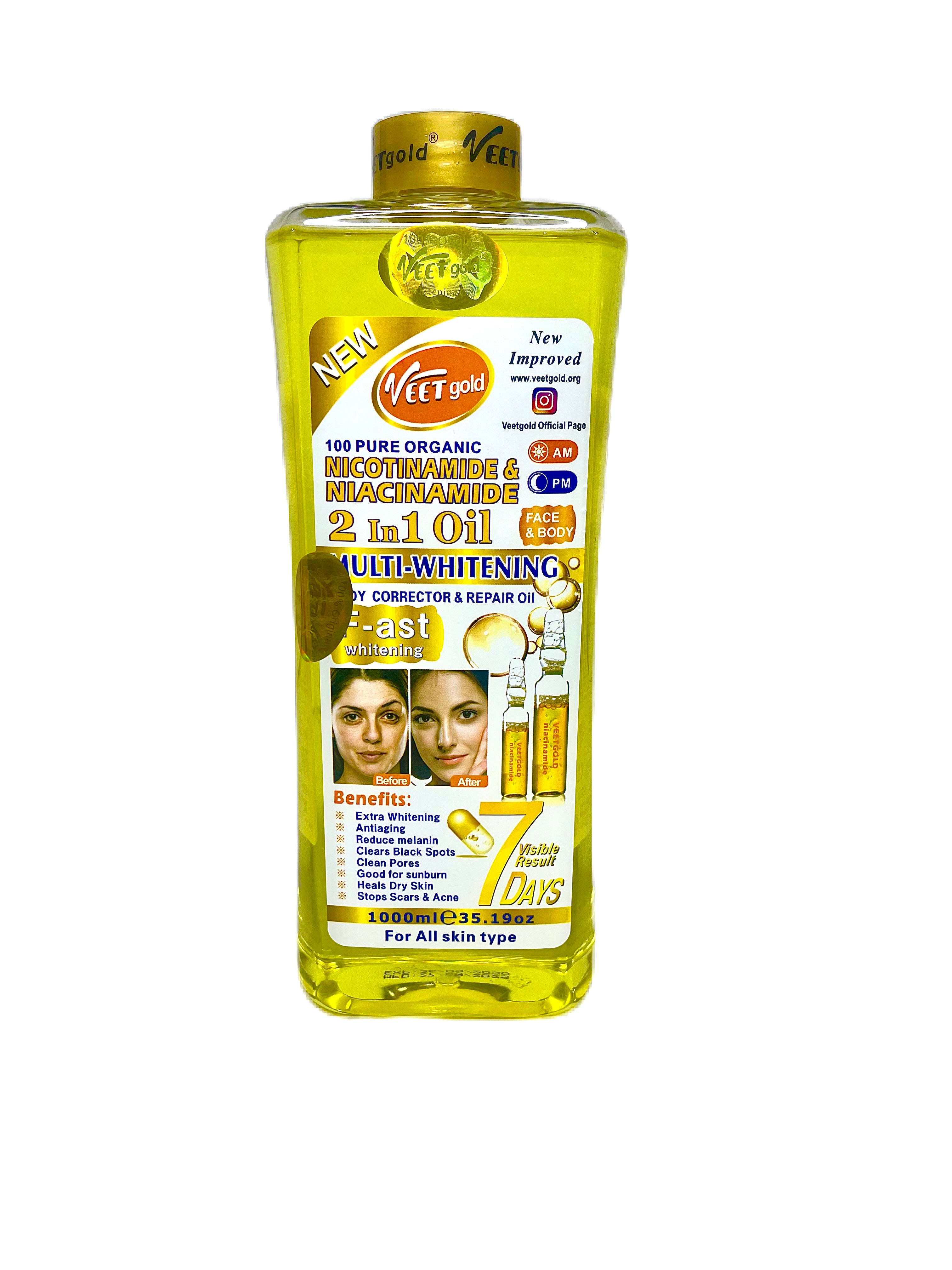 Veet Gold Multi-Whitening Body Corrector & Repair Oil
