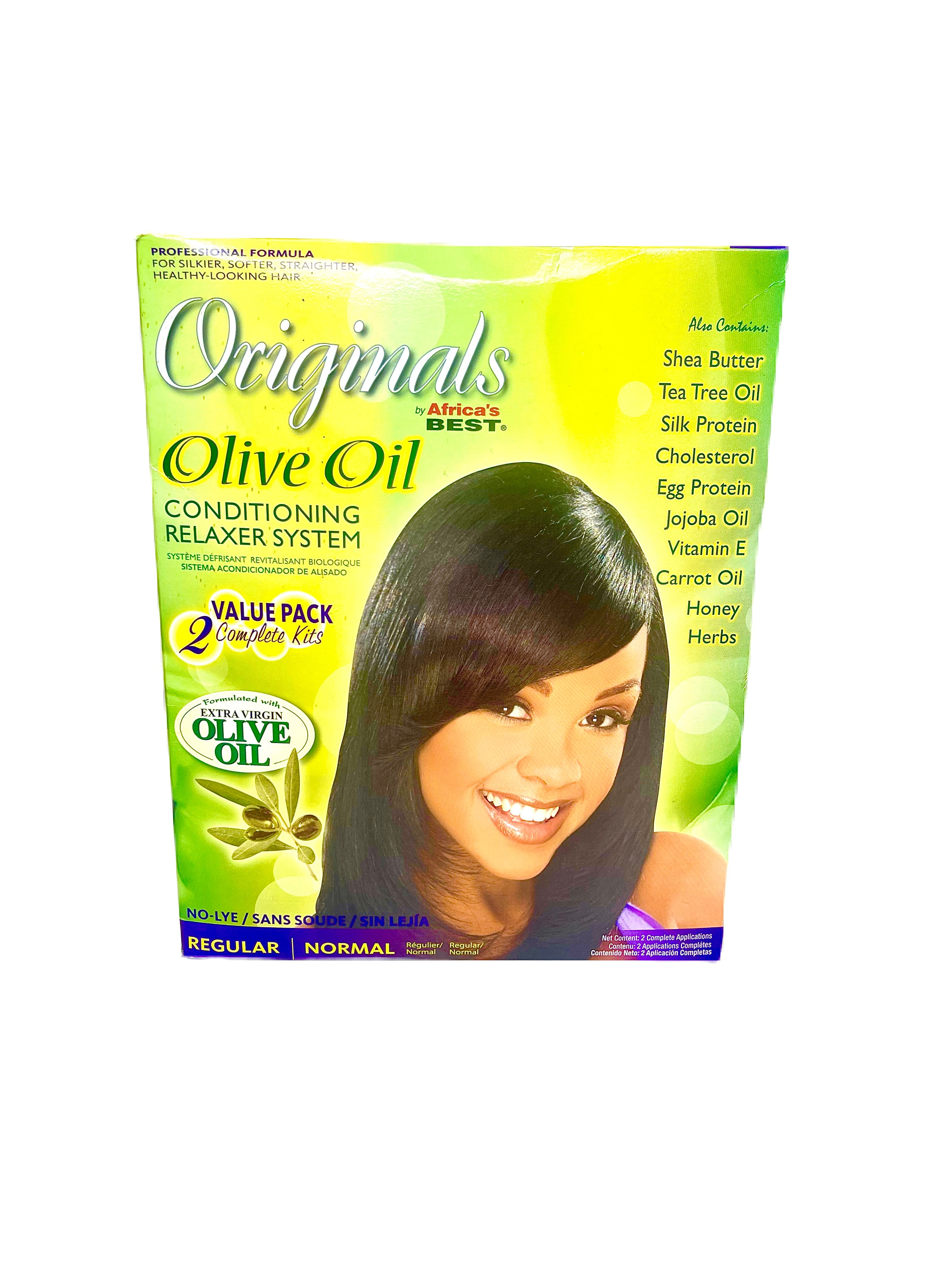 Africa’s Best Originals Olive Oil Conditioning Relaxer System 2 Value Pack