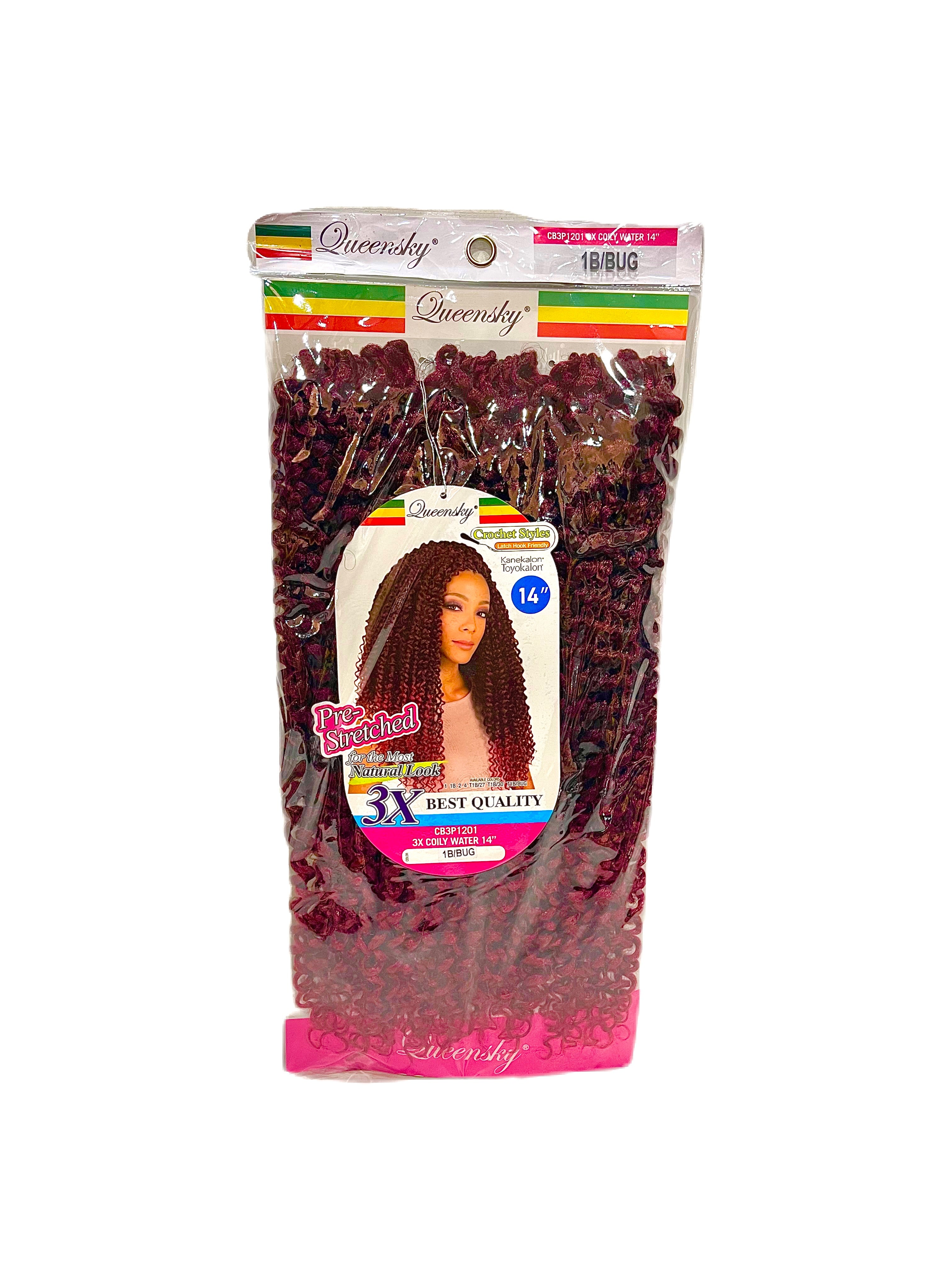 QueenSky Pre-Stretched 3x Coily Water 14inch