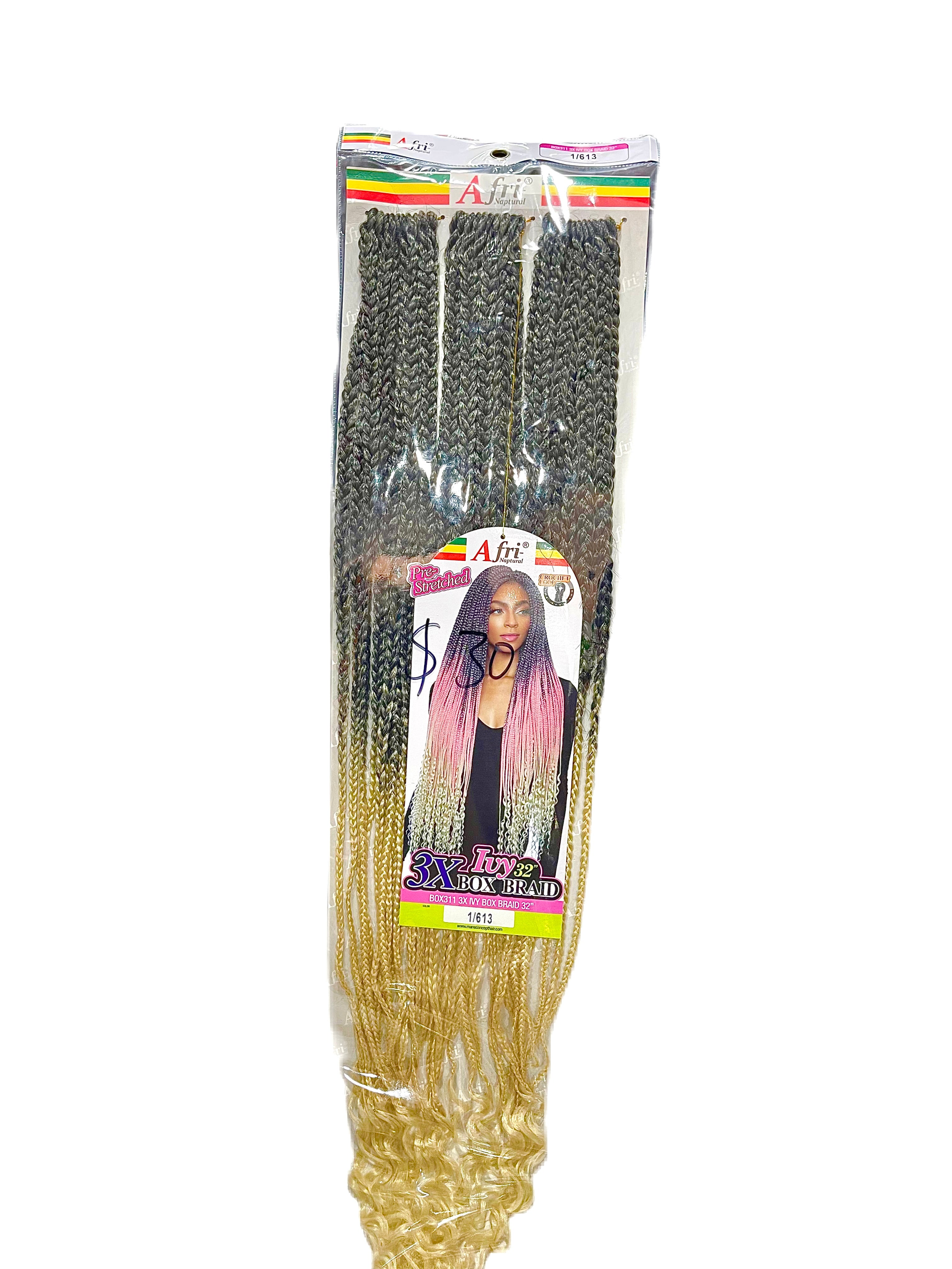 Afri-Naptural Pre-Stretched 3x Ivy Box Braid 32inch