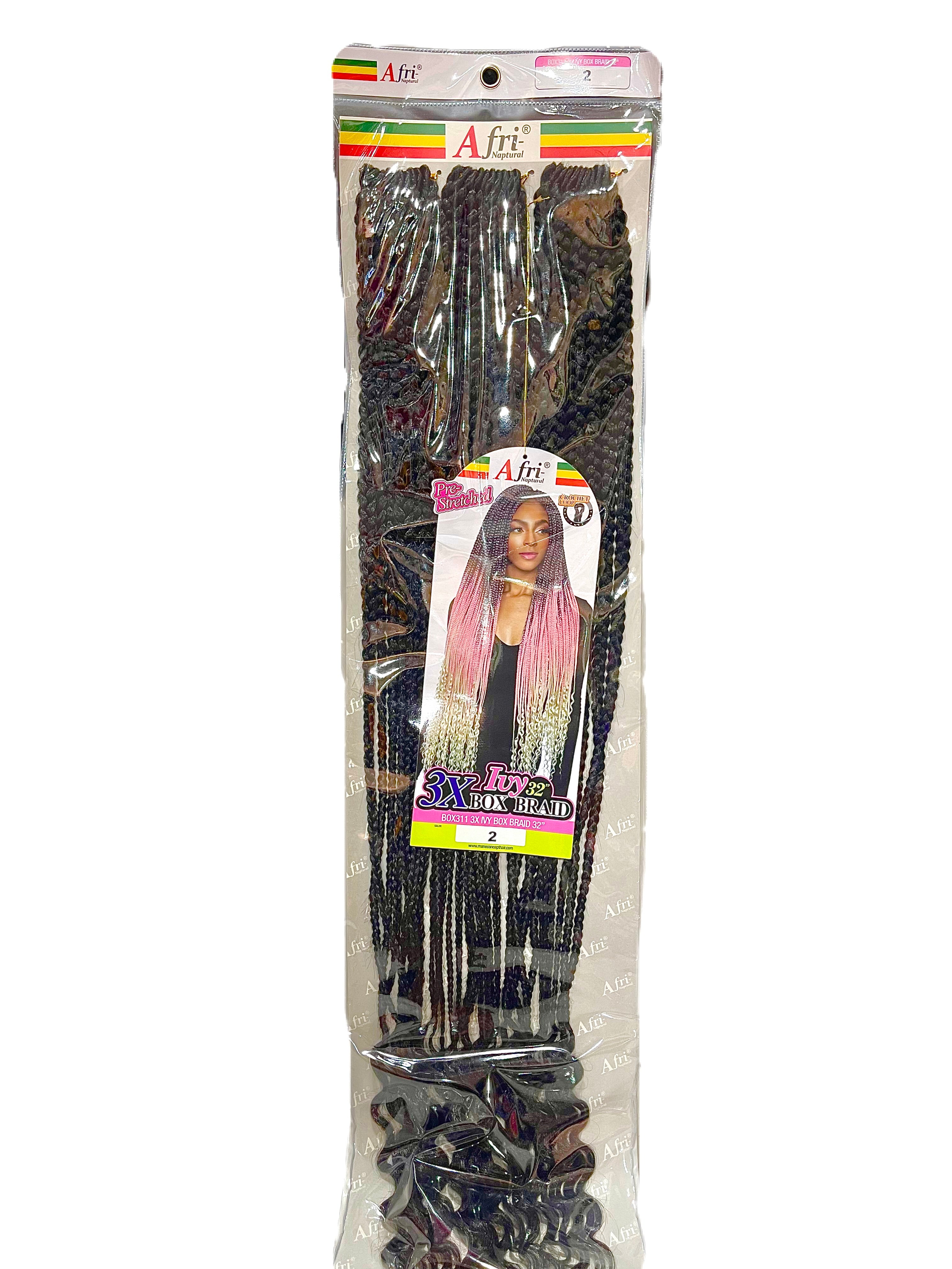 Afri-Naptural Pre-Stretched 3x Ivy Box Braid 32inch