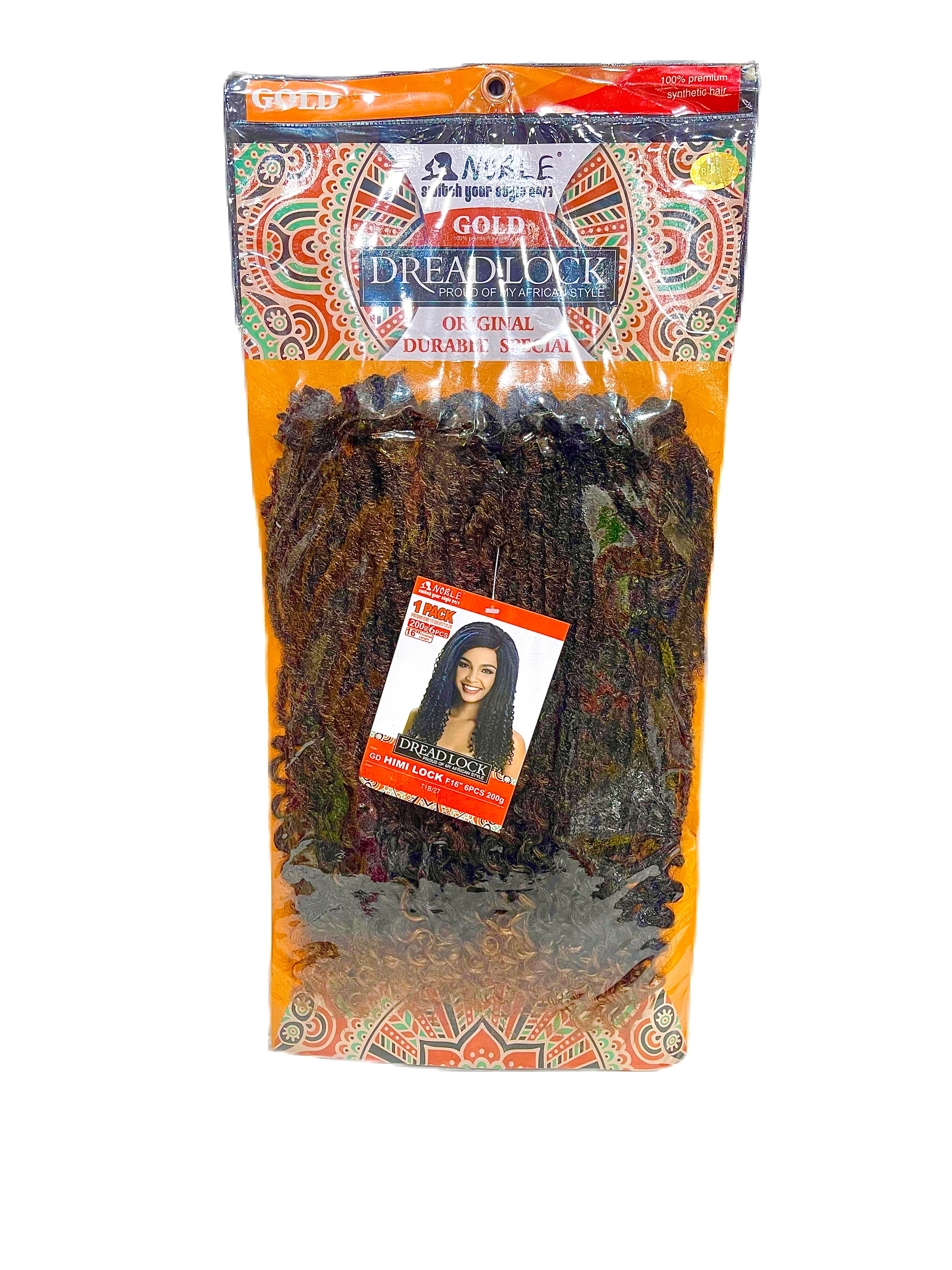 Noble Gold Dread Lock 6pcs 16inch