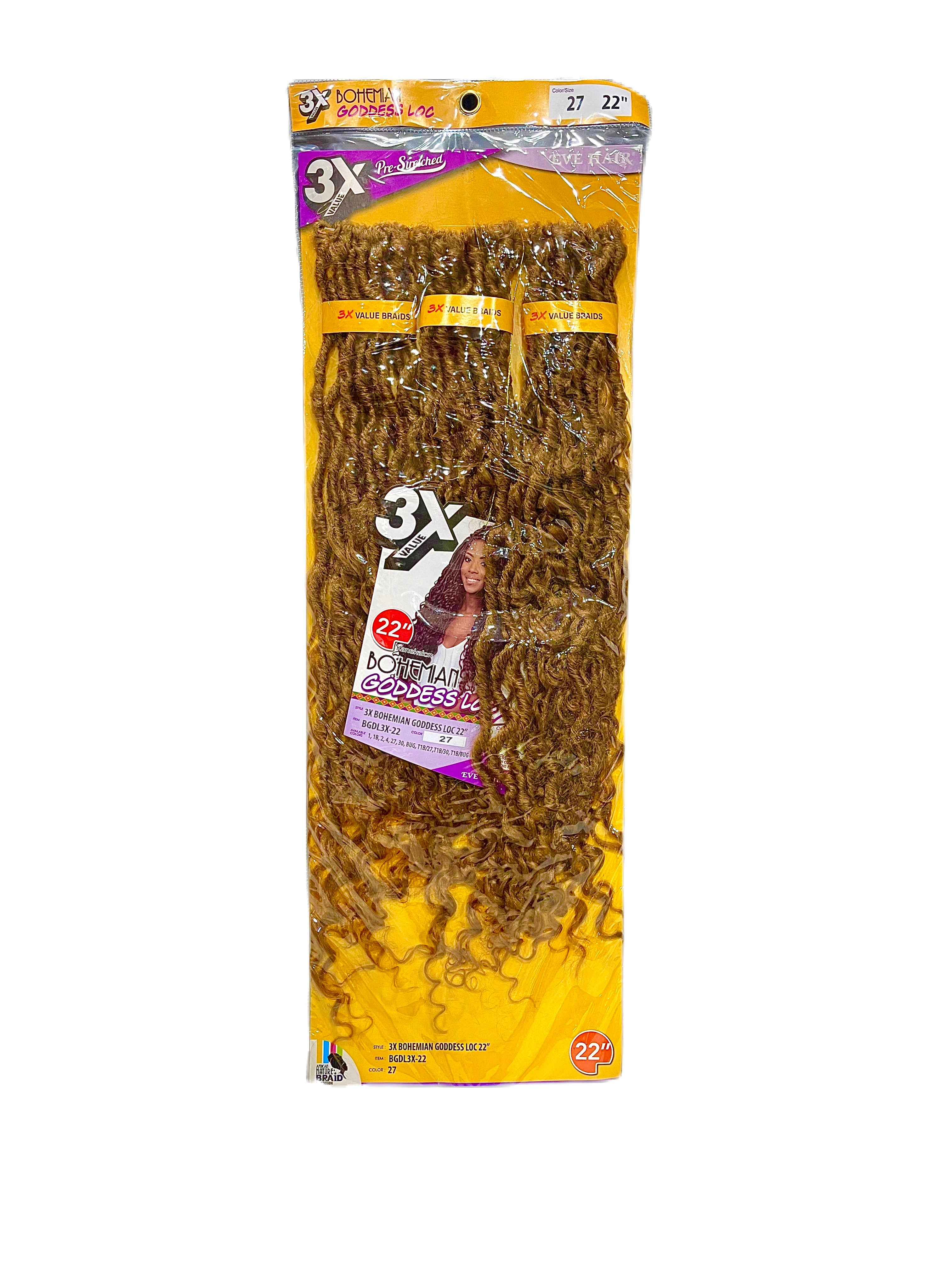 3x Bohemian Goddess Loc 22inch